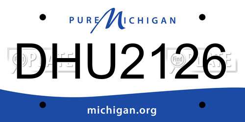 DHU2126 Michigan License Plate