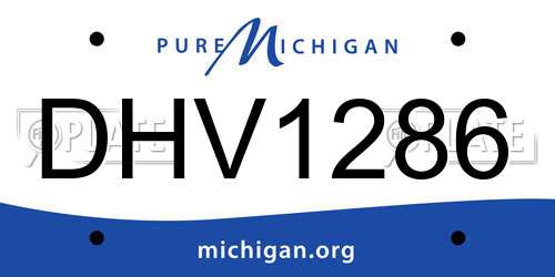 DHV1286 Michigan License Plate