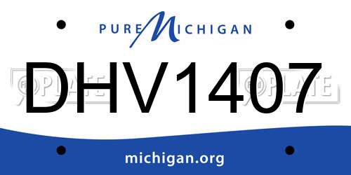 DHV1407 Michigan License Plate
