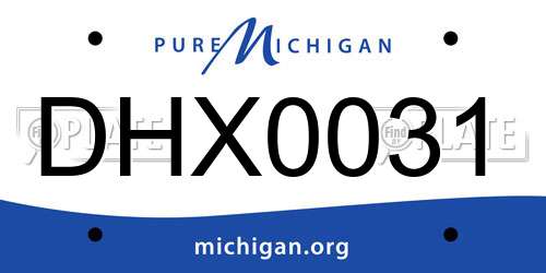 DHX0031 Michigan License Plate