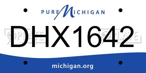 DHX1642 Michigan License Plate