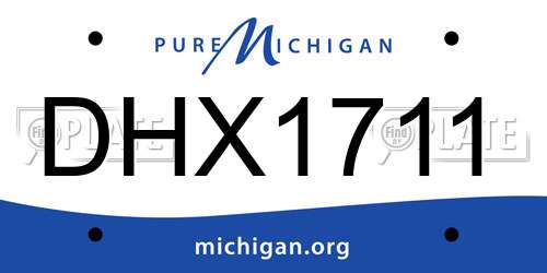 DHX1711 Michigan License Plate