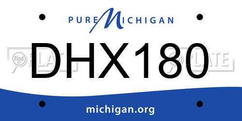 DHX180 Michigan License Plate