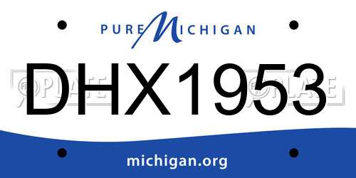 DHX1953 Michigan License Plate