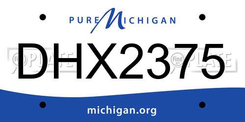DHX2375 Michigan License Plate