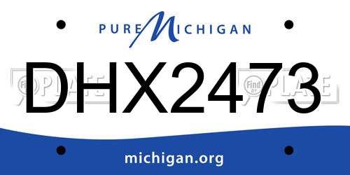 DHX2473 Michigan License Plate