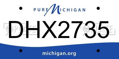 DHX2735 Michigan License Plate