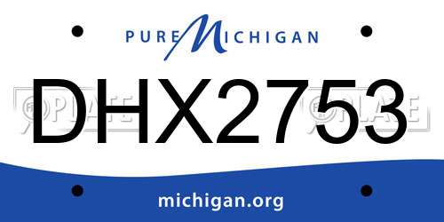 DHX2753 Michigan License Plate