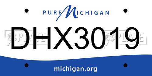 DHX3019 Michigan License Plate