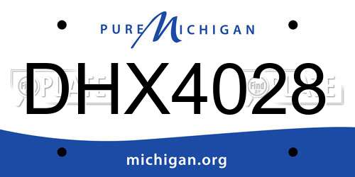DHX4028 Michigan License Plate