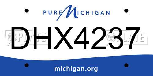 DHX4237 Michigan License Plate