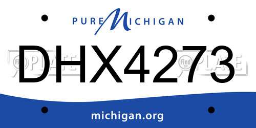 DHX4273 Michigan License Plate