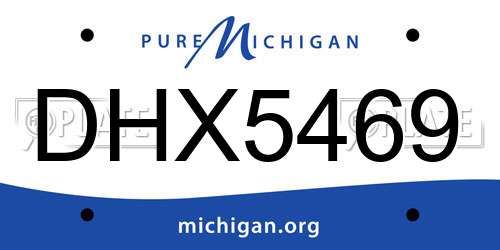 DHX5469 Michigan License Plate