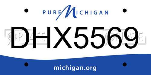 DHX5569 Michigan License Plate