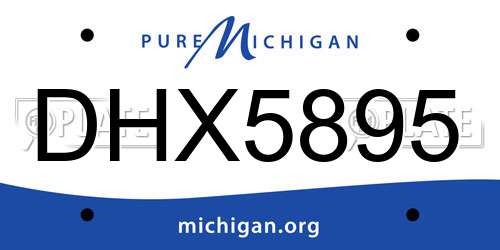 DHX5895 Michigan License Plate