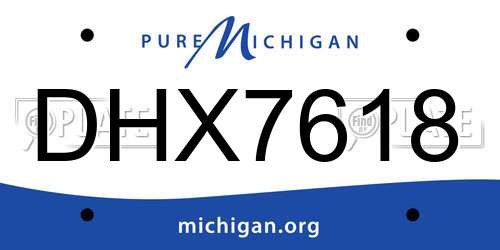 DHX7618 Michigan License Plate