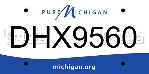 DHX9560 Michigan License Plate