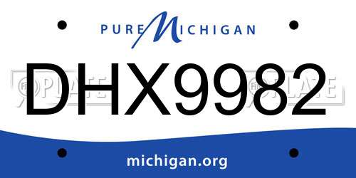 DHX9982 Michigan License Plate