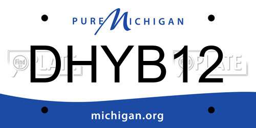 DHYB12 Michigan License Plate