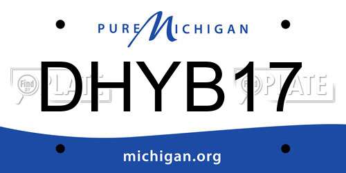 DHYB17 Michigan License Plate