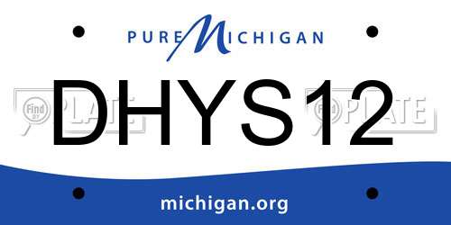 DHYS12 Michigan License Plate