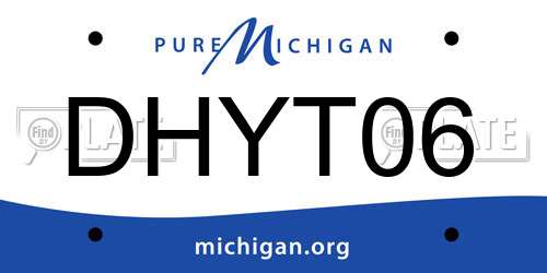 DHYT06 Michigan License Plate