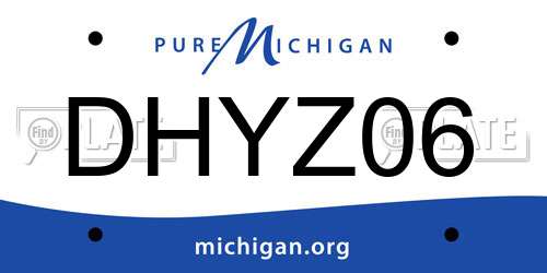 DHYZ06 Michigan License Plate