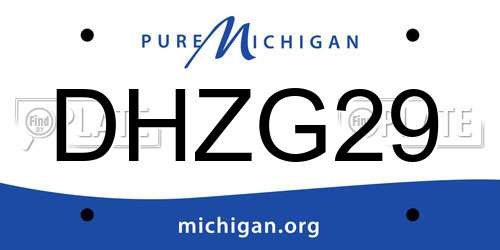 DHZG29 Michigan License Plate