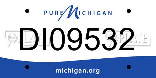 DI09532 Michigan License Plate