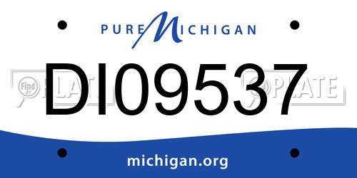 DI09537 Michigan License Plate