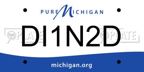 DI1N2D Michigan License Plate