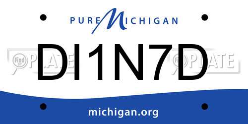 DI1N7D Michigan License Plate