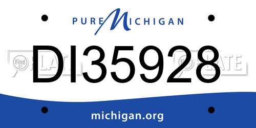 DI35928 Michigan License Plate
