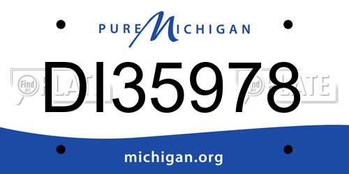 DI35978 Michigan License Plate