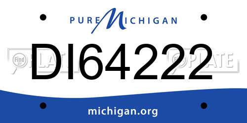 DI64222 Michigan License Plate