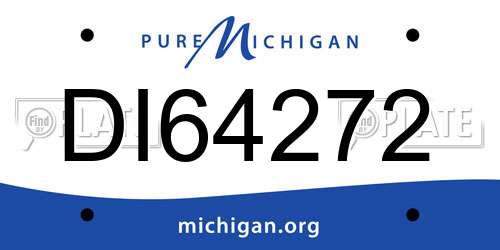 DI64272 Michigan License Plate