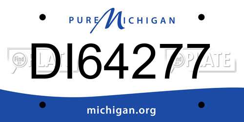 DI64277 Michigan License Plate