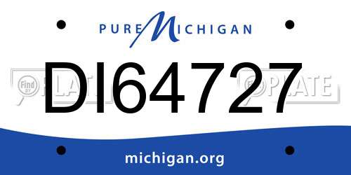 DI64727 Michigan License Plate