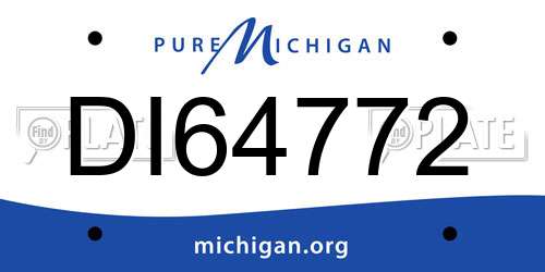 DI64772 Michigan License Plate