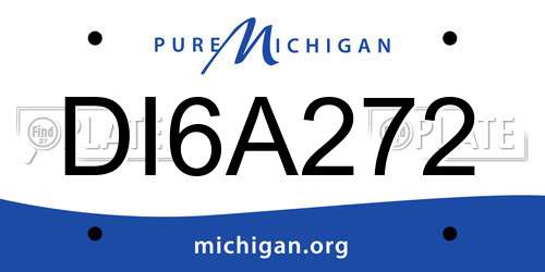 DI6A272 Michigan License Plate