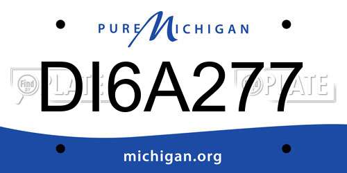DI6A277 Michigan License Plate