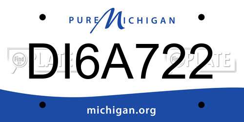 DI6A722 Michigan License Plate