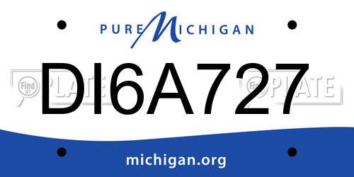DI6A727 Michigan License Plate