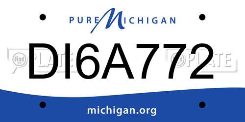 DI6A772 Michigan License Plate