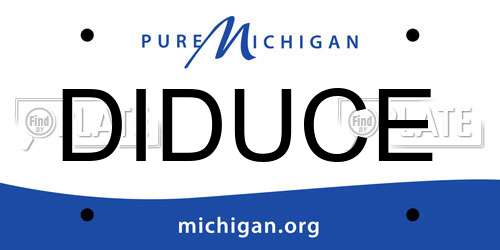 DIDUCE Michigan License Plate