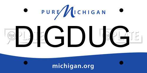 DIGDUG Michigan License Plate