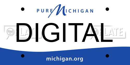 DIGITAL Michigan License Plate