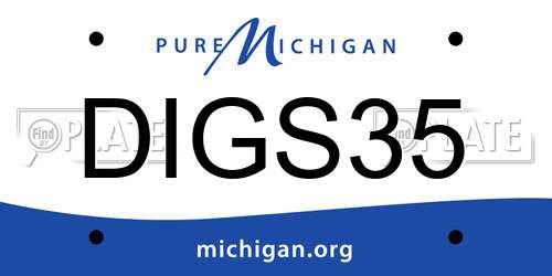 DIGS35 Michigan License Plate