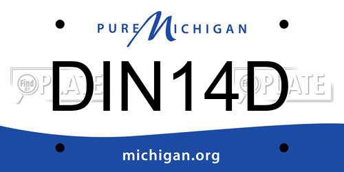 DIN14D Michigan License Plate
