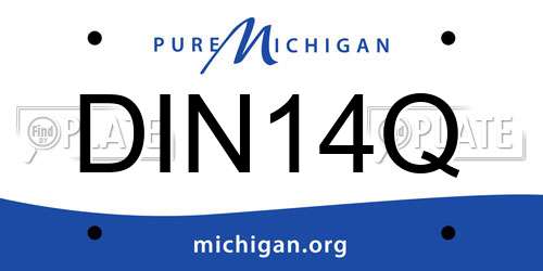 DIN14Q Michigan License Plate